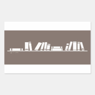Boeken liefhebbers! rechthoekige sticker