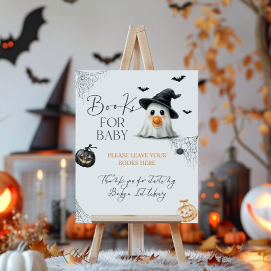 Boeken Little Boo Baby shower Halloween Poster