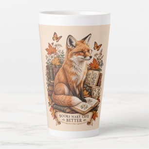 Boeken maken het leven beter – Vintage Fox Lezen  Latte Mok