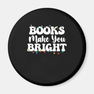 Boeken maken je slim Kerstmis lezen Magneet