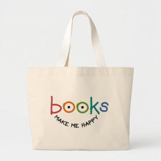 Boeken maken me gelukkig grote tote bag
