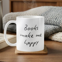 Boeken maken me gelukkig Handgeschreven donkergrij