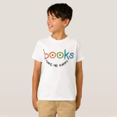 Boeken maken me gelukkig t-shirt (Voorkant volledig)