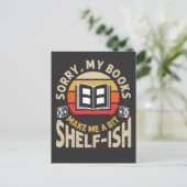 Boeken maken me Shelfish Librarian Book Nerd Briefkaart (Staand voorkant)