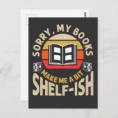 Boeken maken me Shelfish Librarian Book Nerd Briefkaart (Voorkant / Achterkant)