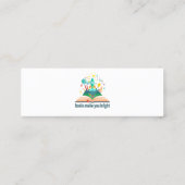 Boeken maken u helder mini visitekaartje (Achterkant)