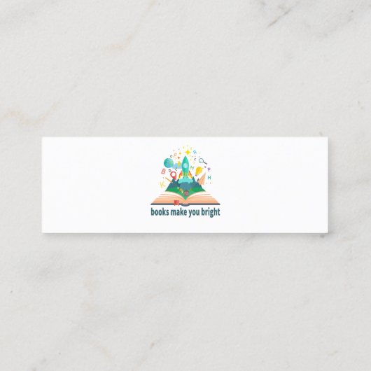 Boeken maken u helder mini visitekaartje (Achterkant)