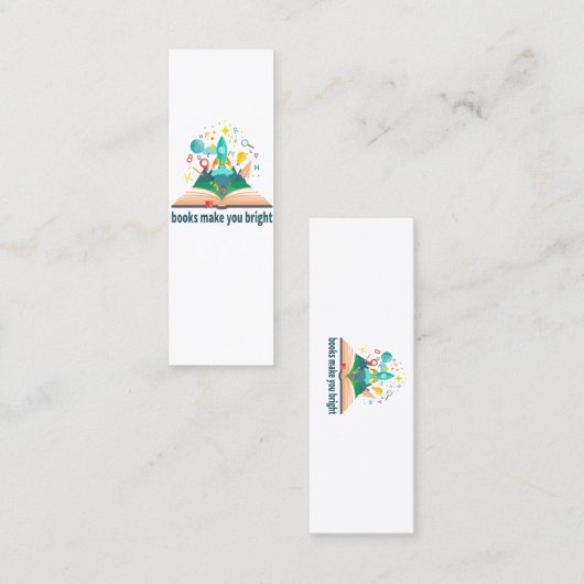 Boeken maken u helder mini visitekaartje (Voorkant / Achterkant)