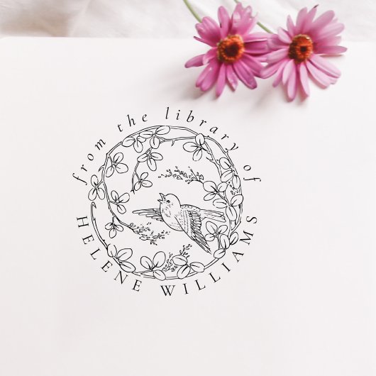  boeken met aangepaste bibliotheek voor vogelbesta  zelfinktende stempel