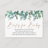 Boeken met Baby shower van de Eucalyptusgeneratie  Informatiekaartje (Voorkant)