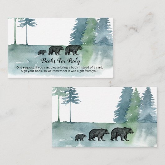 Boeken met Beren voor de Waterverf van bosavontuur Informatiekaartje (Voorkant / Achterkant)