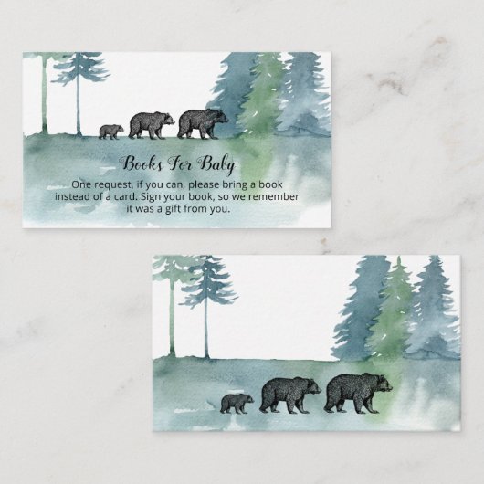 Boeken met Beren voor de Waterverf van bosavontuur Informatiekaartje (Voorkant / Achterkant)