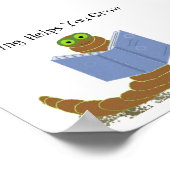 Boeken met bladwijzer lezen poster (Hoek)