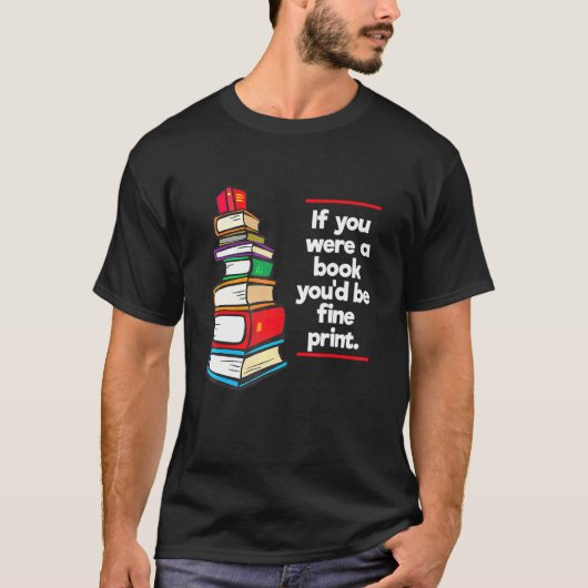 Boeken met bladwijzer lezen t-shirt (Voorkant)