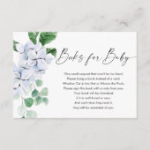 Boeken met blauw bloem voor baby's informatiekaartje (Voorkant)