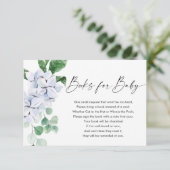 Boeken met blauw bloem voor baby's informatiekaartje (Staand voorkant)