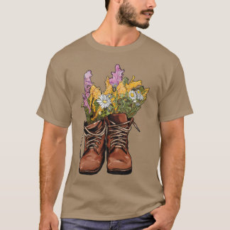 Boeken met bloemen die altijd groeien t-shirt