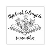 Boeken met Bloemen Dit Boek Behoort aan Zelfinktende Stempel (Design)