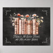 Boeken met Bloemen en Citaat op Zwarte Schoolbord