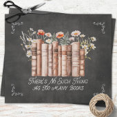 Boeken met bloemen en Quote op Black Decoupage Cadeaupapier