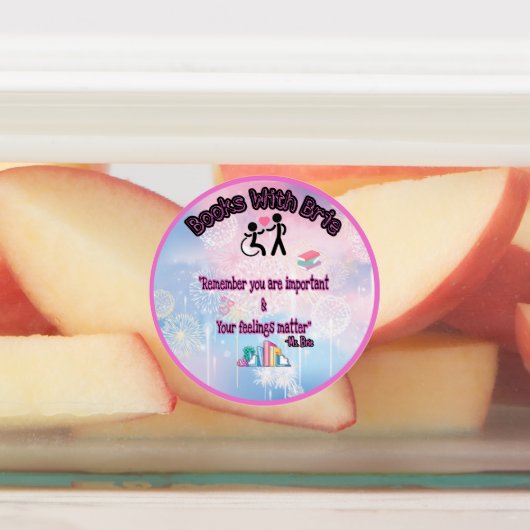 Boeken met brie stickers (Aangebracht)