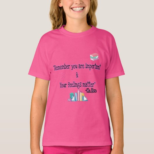 Boeken met Brie t-shirt (Voorkant)