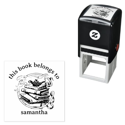 Boeken met Genie Lamp Dit boek behoort tot Zelfinktende Stempel (In situ)