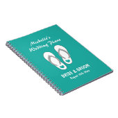Boeken met organisator van Turquoise-strandbruilof Notitieboek (Rechterzijde)