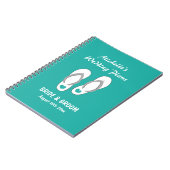 Boeken met organisator van Turquoise-strandbruilof Notitieboek (Linkerzijde)