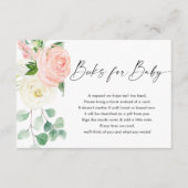 Boeken met roze bloem voor baby girl en informatiekaartje (Voorkant)