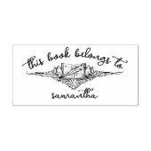 Boeken met zeeschelpen Dit boek behoort tot Rubberstempel (Afrduk)