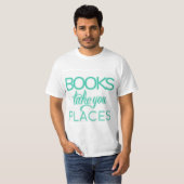 Boeken nemen jullie plaatsen t-shirt (Voorkant volledig)