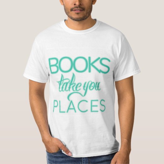 Boeken nemen jullie plaatsen t-shirt (Voorkant)