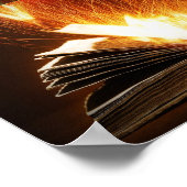 Boeken niet branden, lezen - Poster afdrukken (Hoek)
