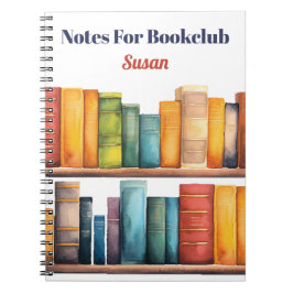 Boeken Notities voor Bookclub Monogrammed Notitieboek