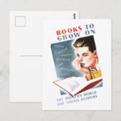 "Boeken om op te groeien" Library Poster Briefkaart (Voorkant / Achterkant)