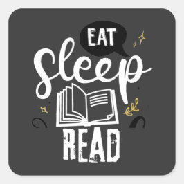 Boeken om samen te lezen vierkante sticker