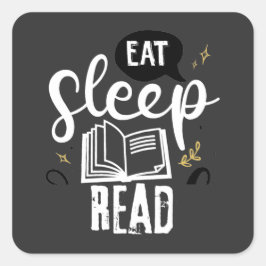 Boeken om samen te lezen vierkante sticker