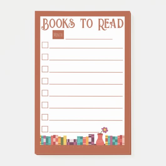 Boeken om te lezen op Shelf List Post-it Notes (Voorkant)