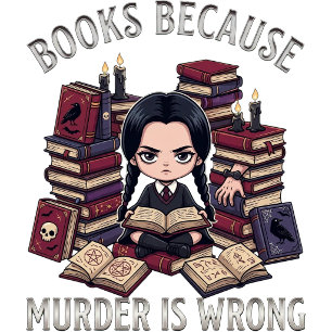 Boeken Omdat Moord Verkeerd Is - Goth Boek Meisje  T-shirt