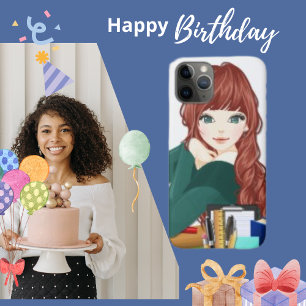  Boeken Onderwijs  Meisje Konijn Foto Case-Mate iPhone Case