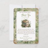 Boeken Ons volgende hoofdstuk begint met Baby show Bedankkaart (Voorkant)