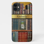 Boeken op bibliotheek Schuif Gepersonaliseerd Case-Mate iPhone Case (Achterkant)