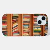 Boeken op boekenplankenachtergrond Case-Mate iPhone case (Achterkant (horizontaal))