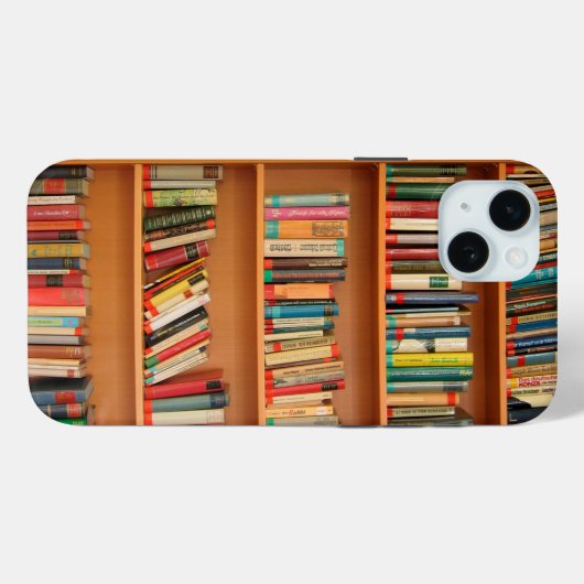 Boeken op boekenplankenachtergrond Case-Mate iPhone case (Achterkant (horizontaal))