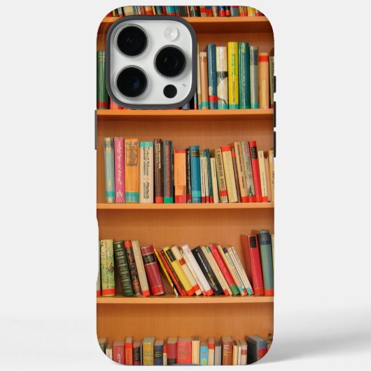 Boeken op boekenplankenachtergrond Case-Mate iPhone case (Achterkant)