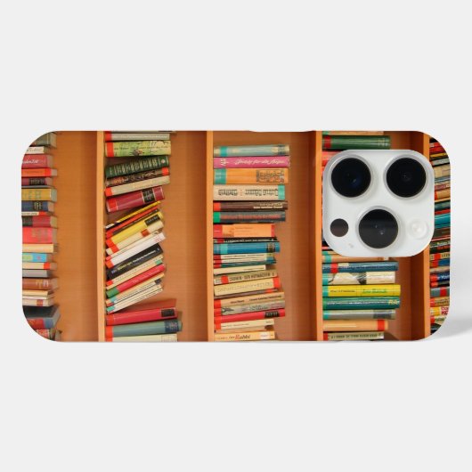 Boeken op boekenplankenachtergrond Case-Mate iPhone case (Achterkant (horizontaal))