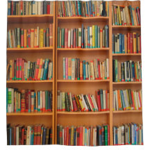 Boeken op boekenplankenachtergrond