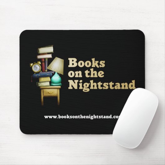 Boeken op de Nightstand Mousepad Muismat (Met muis)
