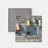 Boeken op een muur, Peggy's Cove, Nova Scotia. Magneet (Voorkant / Achterkant)